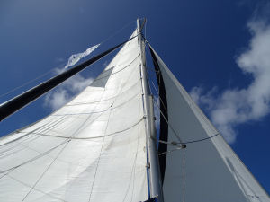 Unter vollen Segeln